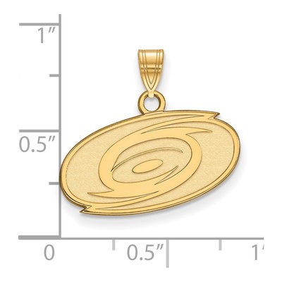 Carolina Hurricanes Gold-Plated Sterling Silver Small Pendant – view 2
