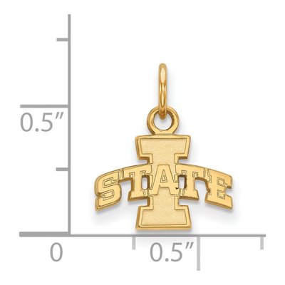 Iowa State University Gold-Plated Sterling Silver Cyclones Extra Small Pendant – view 2