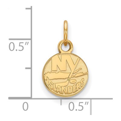 New York Islanders Gold-Plated Sterling Silver NY Extra Small Pendant – view 2