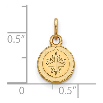 Winnipeg Jets Gold-Plated Sterling Silver Extra Small Pendant – view 2