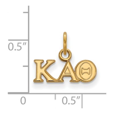 Kappa Alpha Theta Gold-Plated Sterling Silver Extra Small Pendant – view 2