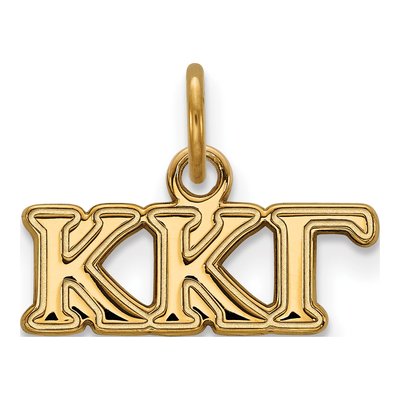 Kappa Kappa Gamma Gold-Plated Sterling Silver Extra Small Pendant