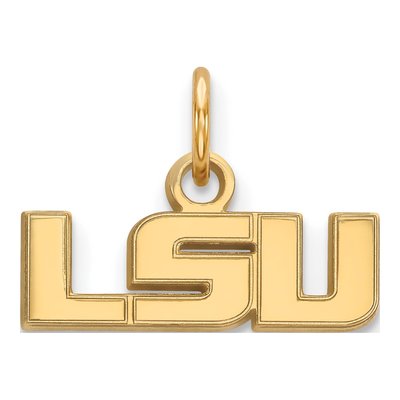 Louisiana State University Gold-Plated Sterling Silver LSU Extra Small Pendant