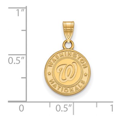 Washington Nationals Gold-Plated Sterling Silver Small Pendant – view 3
