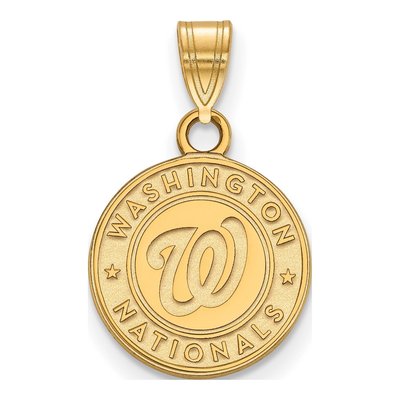 Washington Nationals Gold-Plated Sterling Silver Small Pendant