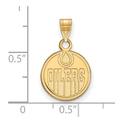 Edmonton Oilers Gold-Plated Sterling Silver Small Pendant – view 2