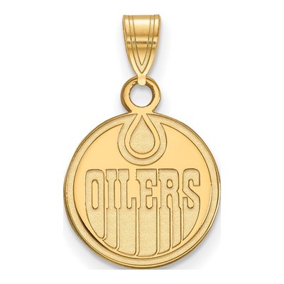 Edmonton Oilers Gold-Plated Sterling Silver Small Pendant