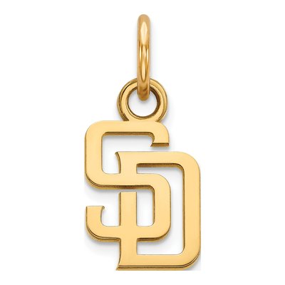 San Diego Padres Gold-Plated Sterling Silver Extra Small Pendant