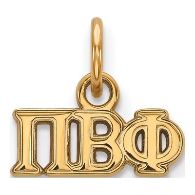 Pi Beta Phi Gold-Plated Sterling Silver Extra Small Sorority Pendant