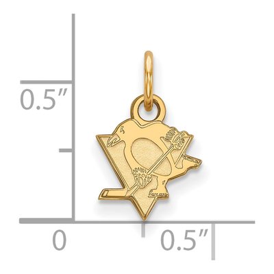 Pittsburgh Penguins Gold-Plated Sterling Silver Extra Small Pendant – view 2