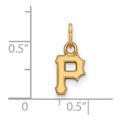 Pittsburgh Pirates Gold-Plated Sterling Silver Extra Small Letter P Pendant – view 2