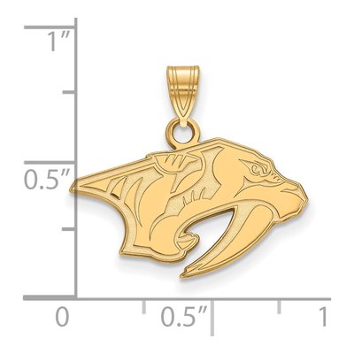 Nashville Predators Gold-Plated Sterling Silver Small Pendant – view 2