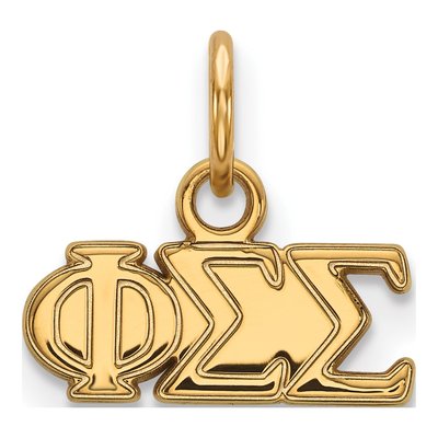 Phi Sigma Sigma Gold-Plated Sterling Silver Extra Small Pendant