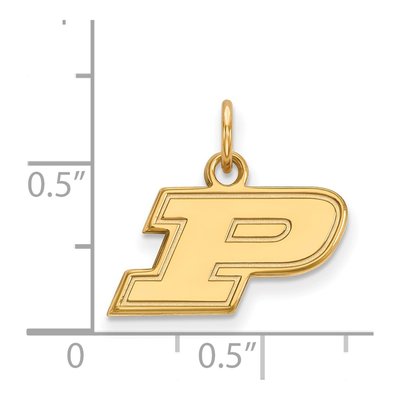 Purdue University Gold-Plated Sterling Silver Extra Small Letter P Pendant – view 2