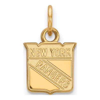 New York Rangers Gold-Plated Sterling Silver NY Extra Small Pendant