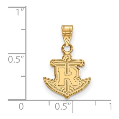 Rollins College Gold-Plated Sterling Silver Small Anchor Pendant – view 2
