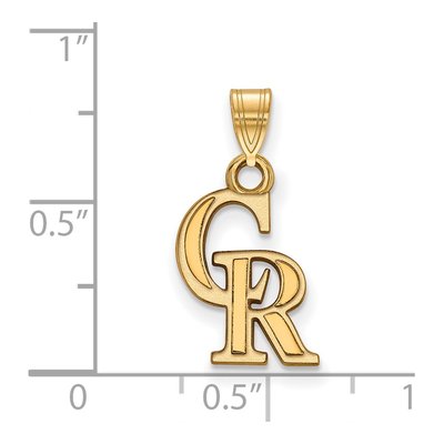 Colorado Rockies Gold-Plated Sterling Silver Small Pendant – view 2