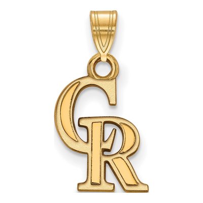 Colorado Rockies Gold-Plated Sterling Silver Small Pendant
