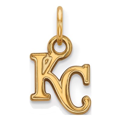 Kansas City Royals Gold-Plated Sterling Silver Extra Small K-C Pendant