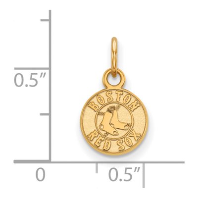 Boston Red Sox Gold-Plated Sterling Silver Extra Small Pendant – view 2