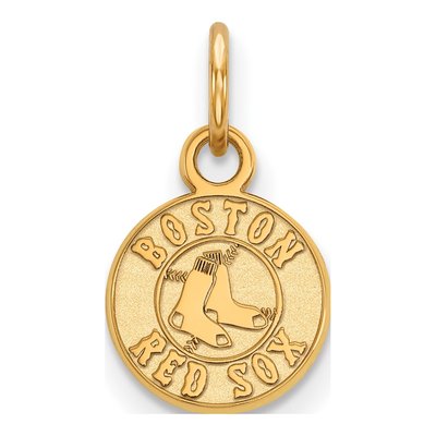 Boston Red Sox Gold-Plated Sterling Silver Extra Small Pendant