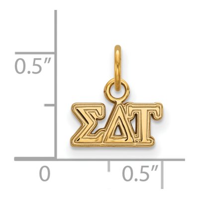 Sigma Delta Tau Gold-Plated Sterling Silver Extra Small Pendant – view 2