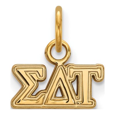 Sigma Delta Tau Gold-Plated Sterling Silver Extra Small Pendant