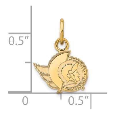 Ottawa Senators Gold-Plated Sterling Silver Extra Small Pendant – view 2