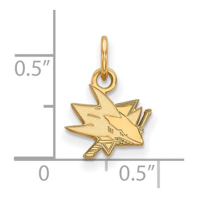 San Jose Sharks Gold-Plated Sterling Silver Extra Small Pendant – view 2