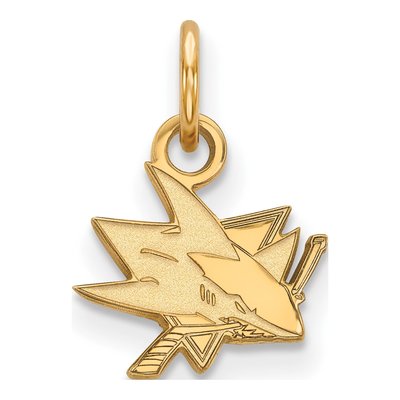 San Jose Sharks Gold-Plated Sterling Silver Extra Small Pendant