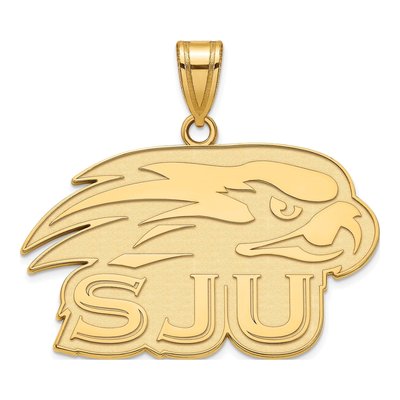 St Joseph's University Gold-Plated Sterling Silver Large St Hawks Pendant