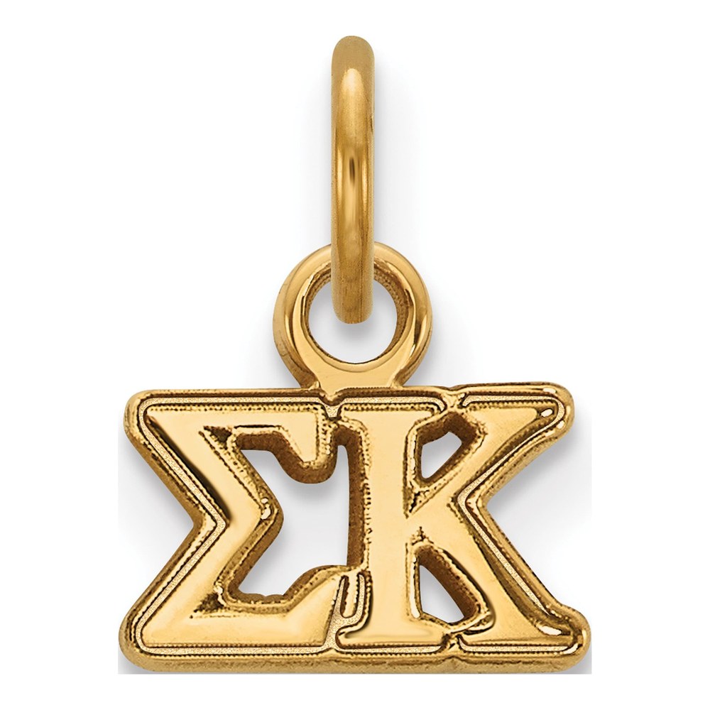 Sigma Kappa Gold-Plated Sterling Silver Extra Small Pendant