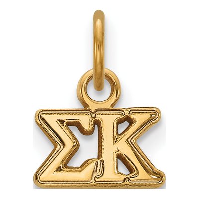 Sigma Kappa Gold-Plated Sterling Silver Extra Small Pendant