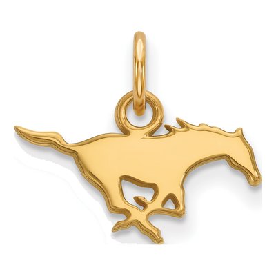 Southern Methodist University Gold-Plated Sterling Silver SMU Mustangs Extra Small Pendant