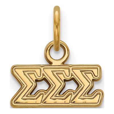 Sigma Sigma Sigma Gold-Plated Sterling Silver Tri Extra Small Pendant
