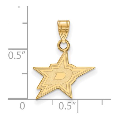 Dallas Stars Gold-Plated Sterling Silver Small Pendant – view 2
