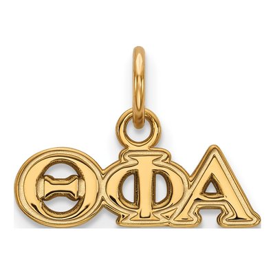 Theta Phi Alpha Gold-Plated Sterling Silver Extra Small Sorority Pendant