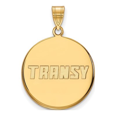 Transylvania University Gold-Plated Sterling Silver Large Disc Pendant