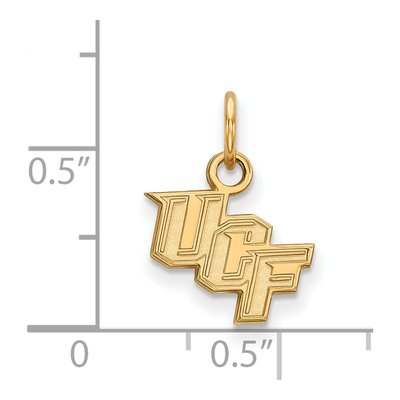University of Central Florida Gold-Plated Sterling Silver UCF Knights Extra Small Pendant – view 2