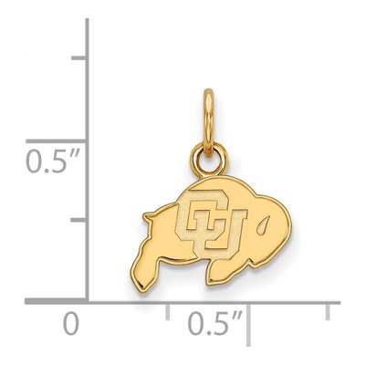 University of Colorado Gold-Plated Sterling Silver Of Buffalo Extra Small Pendant – view 2