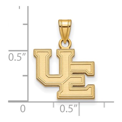 University of Evansville Gold-Plated Sterling Silver Aces Small Pendant – view 2