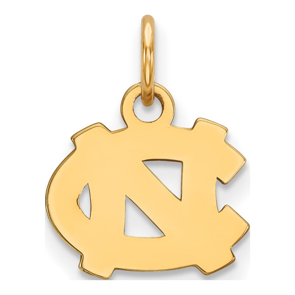 Sterling Silver Gold-Plated Logoart University Of North Carolina N-C Extra Small Pendant