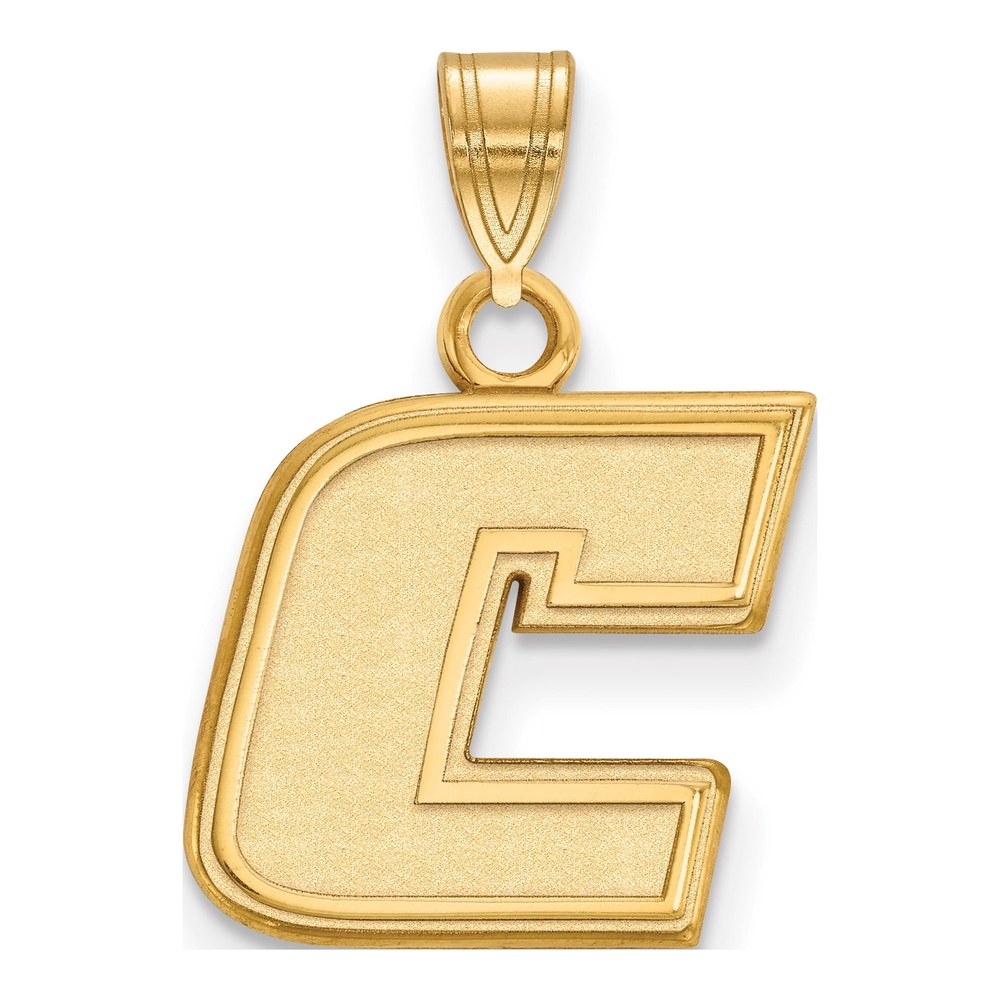 Sterling Silver Gold-Plated Logoart University Of Tennessee At Chattanooga Letter C Small Pendant