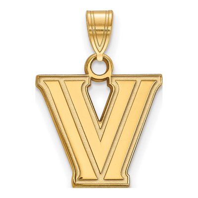 Villanova University Gold-Plated Sterling Silver Small Letter V Pendant
