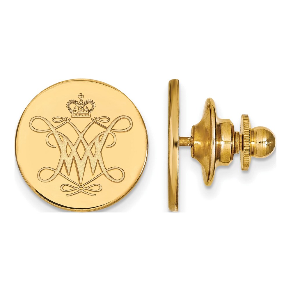 Sterling Silver Gold-Plated Logoart College Of William And Mary Lapel Pin