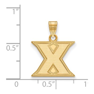 Xavier University Gold-Plated Sterling Silver Small Letter X Pendant – view 2
