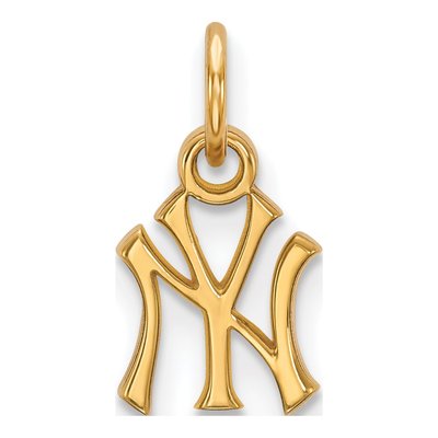New York Yankees Gold-Plated Sterling Silver NY Extra Small Pendant