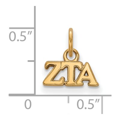Zeta Tau Alpha Gold-Plated Sterling Silver Extra Small Pendant – view 2