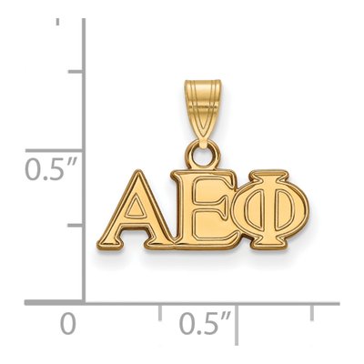 Alpha Epsilon Phi Gold-Plated Sterling Silver Small Sorority Pendant – view 2