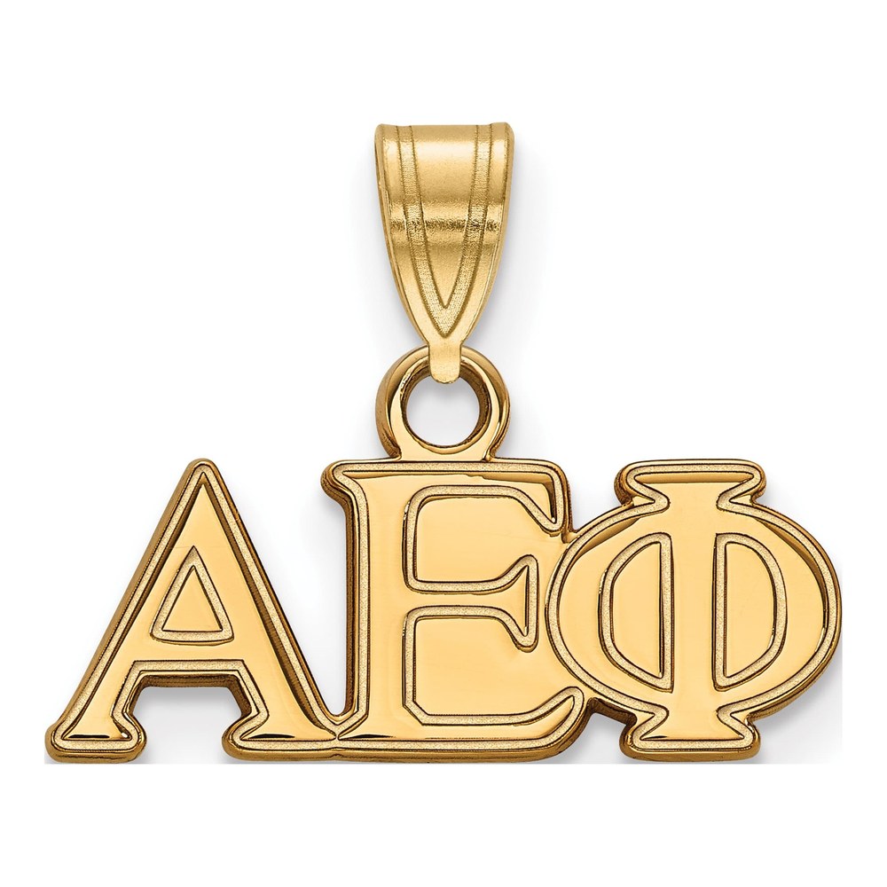 Alpha Epsilon Phi Gold-Plated Sterling Silver Small Sorority Pendant